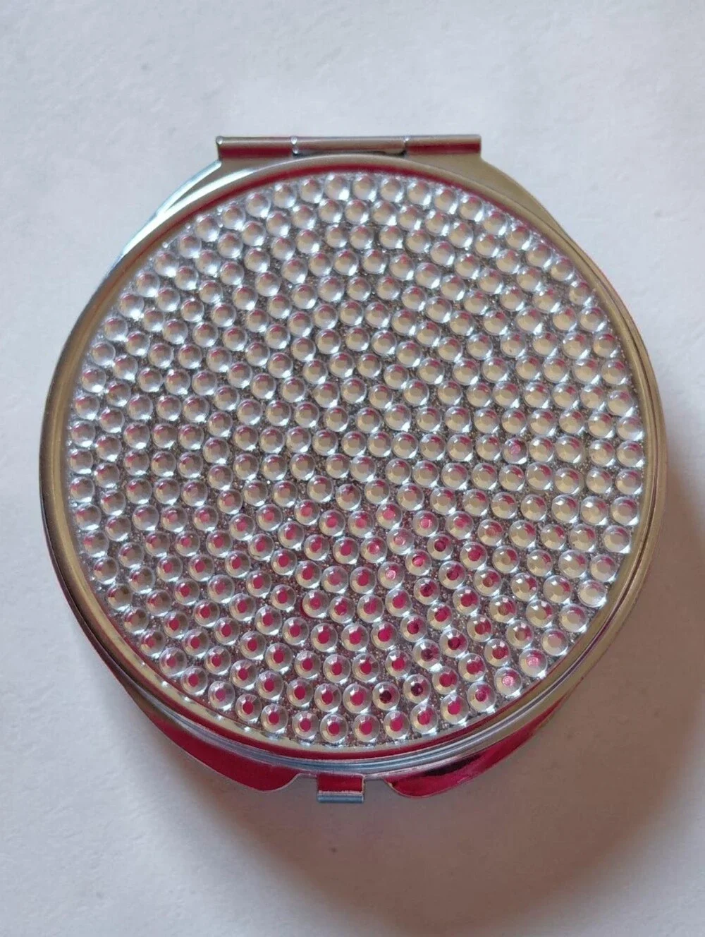 Clear/Silver Compact Mirror-Small